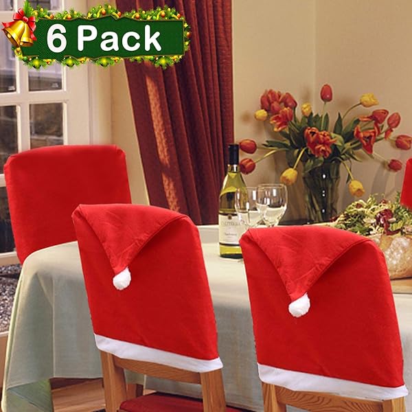 santa hats chair backs