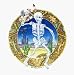 Native American Indian Skeleton with Tomahawk - Sticker / Decal