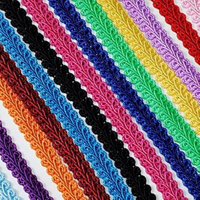 Mememall Fashion Braided Gimp Trim Ribbon wedding prom party birthday decorations 1 Roll