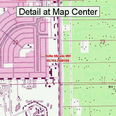 USGS Topographic Quadrangle Map - Belle Meade NW, Florida (Folded/Waterproof)