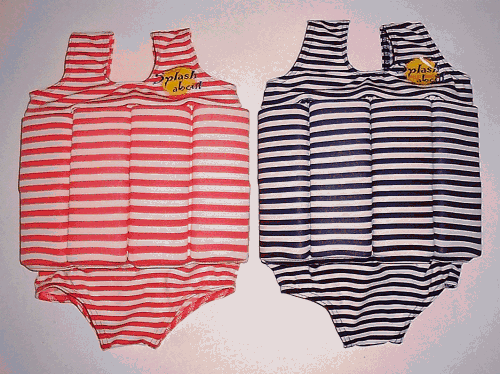 Childrens Toyshop  Toys : FloatSuit with adjustable buoyancy: Red & White stripe, 2 to 4 years