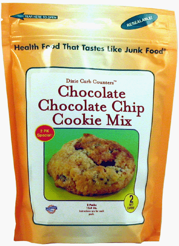 Dixie Carb Counters Low Carb Chocolate, Chocolate Chip Cookie Mix - 2 Inner Packs by Dixie USA