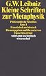 Philosophische Schriften. 4 B�nde in 6 Teilb�nden: Philosophische Schriften.: Band 1: Kleine Schriften zur Metaphysik. Philosophische Schriften. ... BD 1 (suhrkamp taschenbuch wissenschaft)