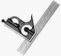 Starrett C33H-6-4R 6-Inch Combination Square with Forged and Hardened Steel Head