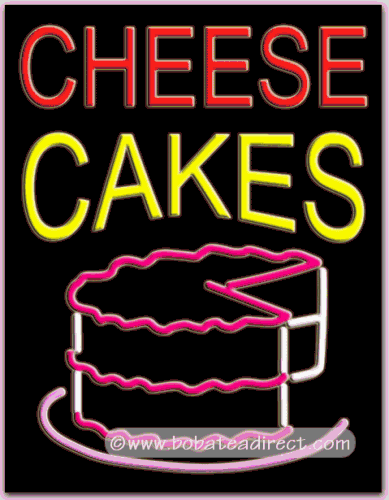 Cheese Cakes Neon Sign