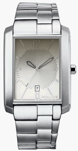 Police Gents Empire Stainless Steel and Silver Dial Watch