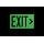 Safe Glow Photoluminescent Exit Sign, "EXIT" with Right Arrow Symbol, 14-5/8" Length x 9-1/2" Width x 1/4 " Height, Wall Mount (Pack of 1)