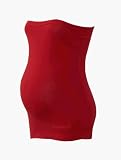 Bump Huggers Maternity Belly Band Petite UK Size 8 - 10 (pre-pregnancy) in Cherry Red