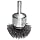 Weiler Circular Flared Wire End Brush, Round Shank, Steel, Crimped Wire