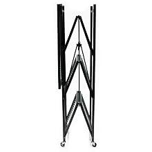 Origami R5-01W General Purpose 4-Shelf Steel Collapsable Storage Rack with Wheels, Large