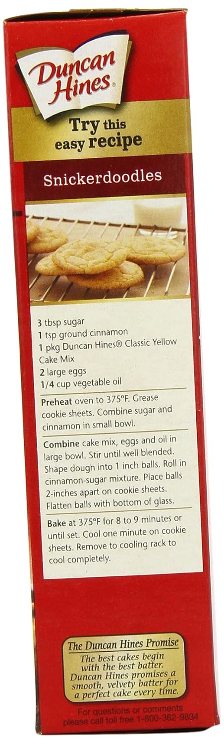 Amazon.com : Duncan Hines Signature Yellow Cake Mix, 16.5-Ounce ...