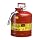 Justrite AccuFlow 7250130 Type II Galvanized Steel Safety Can with 1" Flexible Spout, 5 Gallons Capacity, Red