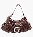 Parinda Carnation Croco Embossed Handbag - Black