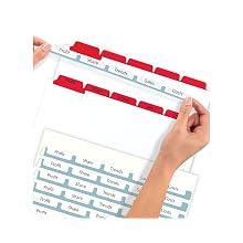 Avery Index Maker Dividers with Red Tabs, 5-Tab, 25 Sets (11412)