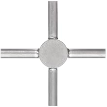 STC-13/4 Stainless Steel Hypodermic Tube Fitting, Cross, 13 Gauge