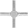 STC-13/4 Stainless Steel Hypodermic Tube Fitting, Cross, 13 Gauge