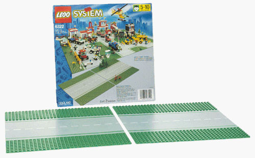 LEGO 6322 City Town Straight Road Plates