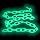 Mr. Chain 50022-50 Polyethylene Glo Green Chain, Trade Size 8, 50' Length x 2" Width