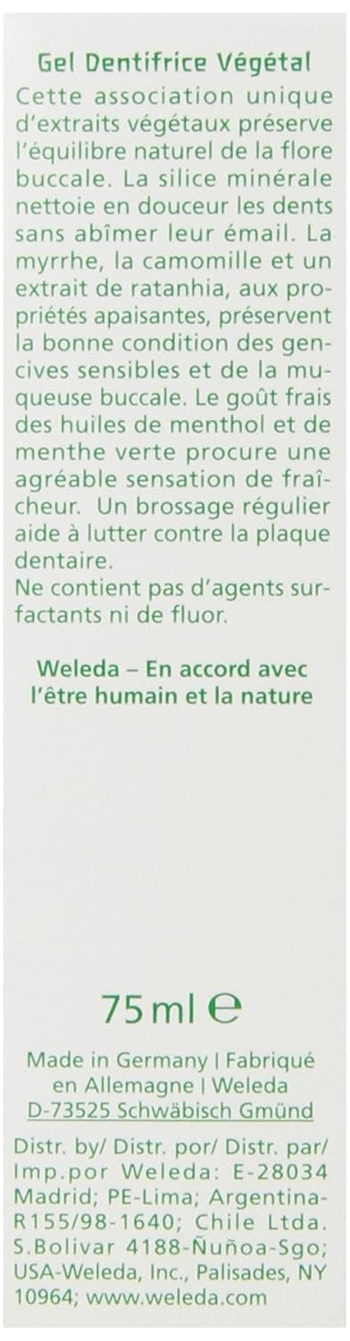 Amazon.com: Weleda Plant Gel Toothpaste, 2.5-Fluid Ounce: Beauty