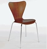 IMAGE OF Cherry/Chrome Tendy Chairs - Set of 4