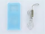 Apple iPod Nano 4GB Baby Blue Silicon Skin Case w/ Lanyard