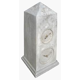 HEN-FEATHERS OBELISK CLOCK AND THERMOMETER SET 94021HTCO by Hen-Feathers