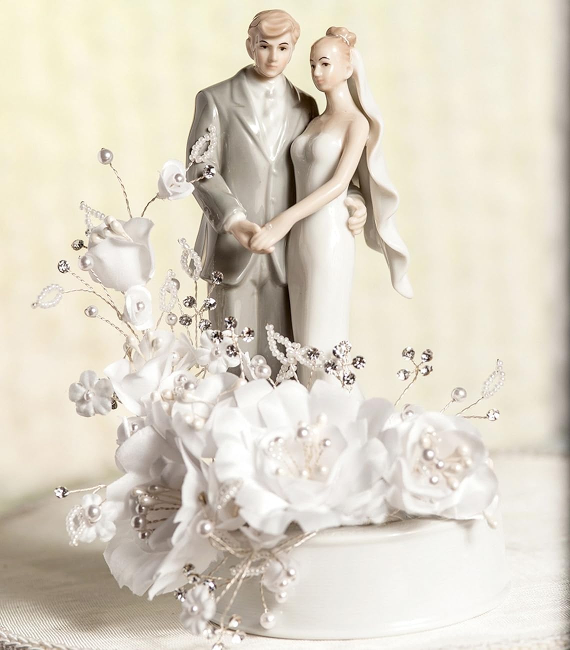 Vintage Bride and Groom Wedding Cake Topper