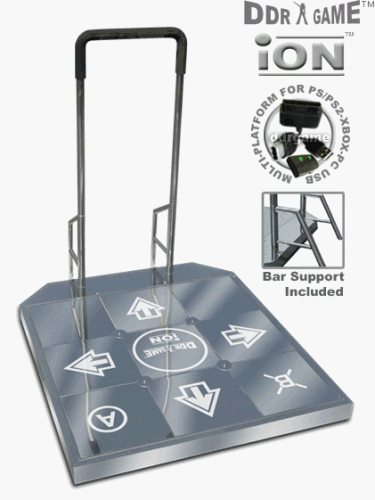 PS2 USB iON Metal Arcade 3 in 1 Dance Pad with handle bars