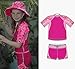 Tuga Girls Two-Piece Short Sleeve Swimsuit Set 2-14Years, UPF 50+ Sun Protection
