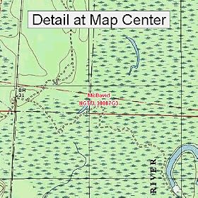 Buy USGS Topographic Quadrangle Map - McDavid, Florida (Folded Waterproof)