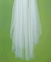 Scattered Pearl Border & Cut Edge Veil - Ivory