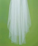 718ejaJ tUL. SL160  Scattered Pearl Border & Cut Edge Veil   White