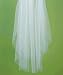 Scattered Pearl Border & Cut Edge Veil - Ivory