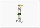 Blonde Field Hockey Girl Stationery