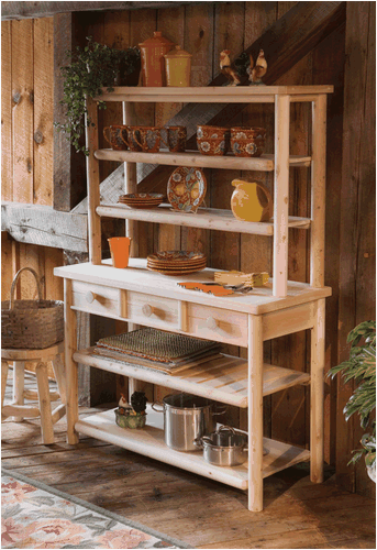 Kitchen: Hutch Top, by Rustic Cedar