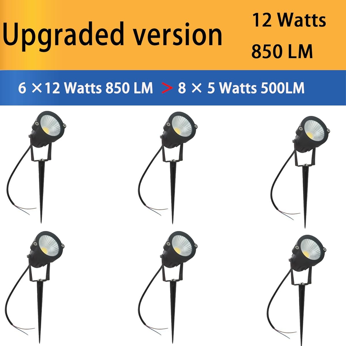 Hypergiant 12W LED Landscape Lights Low Voltage (AC/DC 12V or DC 24V