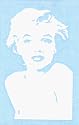 Marilyn Monroe - Shoulders - Rub On Sticker / Decal