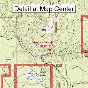 Buy USGS Topographic Quadrangle Map - Columbia Falls North, Montana (Folded Waterproof)