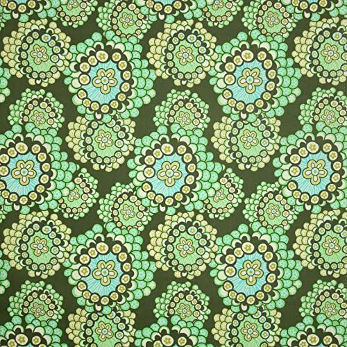 Amy Butler Fabric by the Yard Midwest Modern 2 Dandelion Field Forest Green
