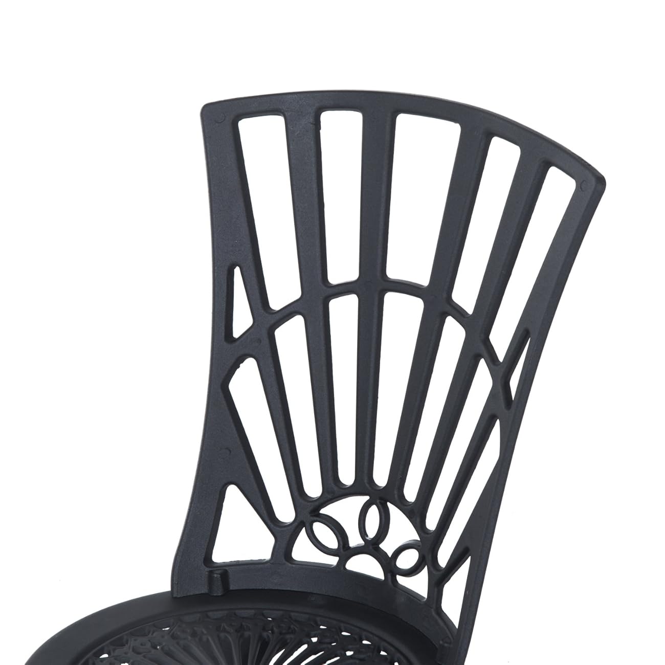 Outsunny 3 Piece Antique Style Outdoor Patio Bistro Dining Set Black