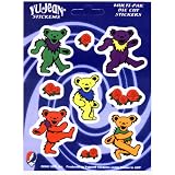 Grateful Dead - Jerry Bears and Roses - 9 Separate Stickers / Decals (Sticker / Decal)
