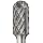 PFERD Cylindrical Carbide Bur, Clog-Resistant, Uncoated (Bright) Finish, Double Cut, Radius End