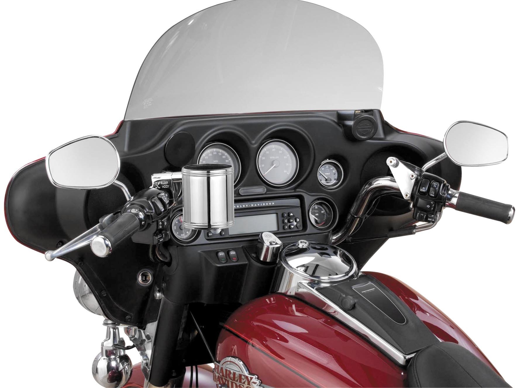 Motorcycle Cup Holder Kruzer Kaddy Chrome Handlebar Mountable Cup 200