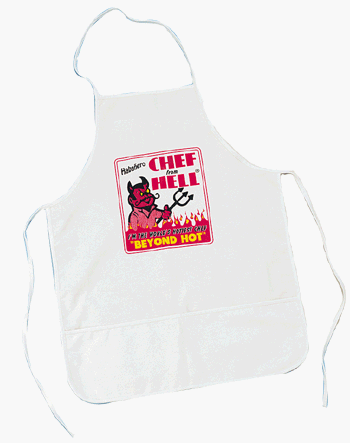 The Apron From Hell - This apron is beyond hot! Buy one for your hot chef.