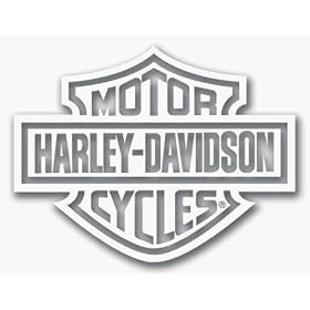 Harley Davidson White Die Cut Logo Decals 10in x 13in Harley Davidson White Die Cut Logo Decals - 10in x 13in