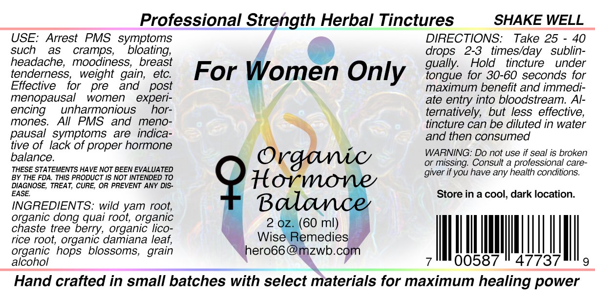 Amazon.com: Organic Hormone Balance Tincture for Women Only (2 Oz ...