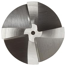 Niagara Cutter CRM125 High-Speed Steel End Mill, Uncoated (Bright), 4 Flutes, Corner-Rounding End