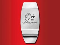 Golden Retriever - Money Clip & Credit Card Holder - Laser engraved