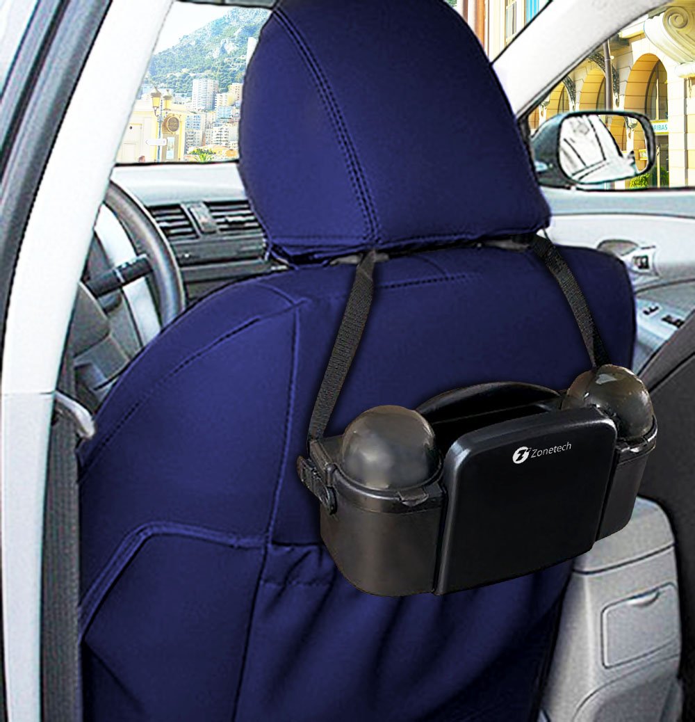 Zone Tech Style Auto Car Back Seat Organizer Tray Food Desk Cup Drink
