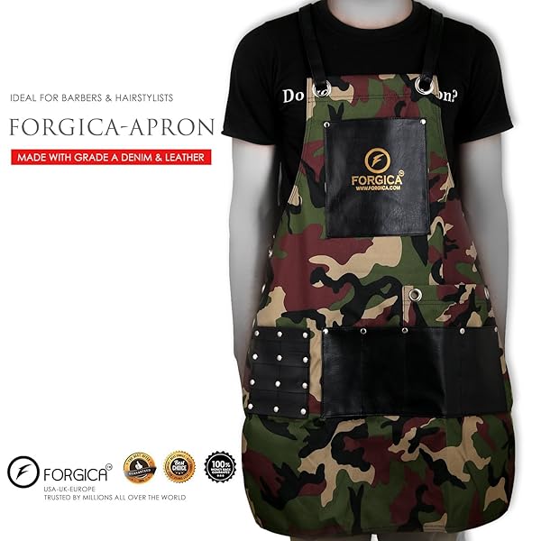 Forgica Professional Leather Aprons For Women Hair Cutting Aprons